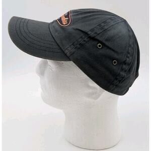 Vintage Abercrombie & Fitch Hat Leather Strap Made USA Gray Dad Cap OSFA